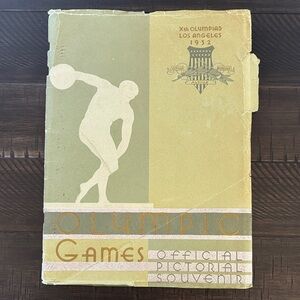 1932 Vintage Olympic Games Souvenir Book - Green and Cream